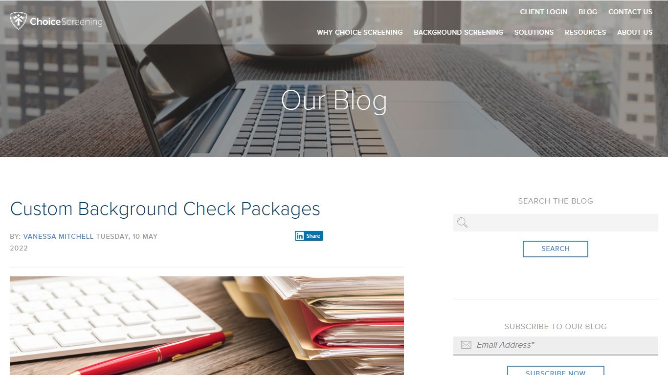 Custom Background Check Packages - Choice Screening